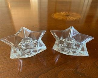 Crystal Star Design Candle Holder
