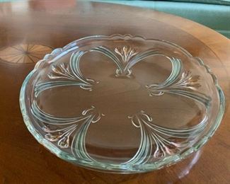 Floral Crystal Platter