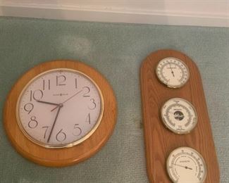 Howard Miller Clock and Seth Thomas Weatherette