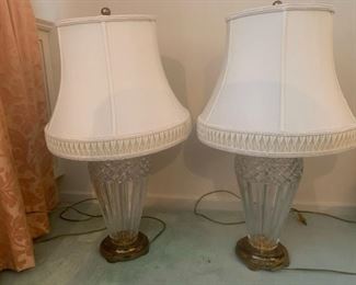 Lot of 2 Crystal Lamps