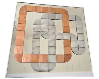 MidCentury Modern Hal Bienenfield Geometric Wall Mirror