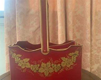 Mottahedeh Red and Gold Cart