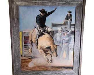 Original James Van Fossan Portrait of a Cowboy Oil on Linen
