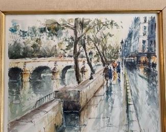 Stephane Wrobel Signed Paris Painting