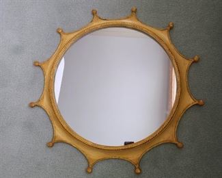 Sun Shaped Gold Antique Palladio Mirror