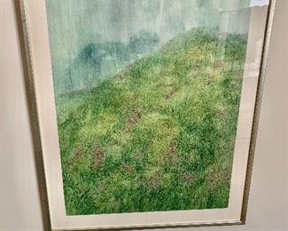 $875 - Lee Elyce Weiss (American b. 1928) "Scotch Mist"; 1984 46.5" H x 37" W