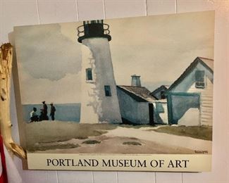 $40 - Portland Museum of Art box mounted poster; 22" H x 28" W