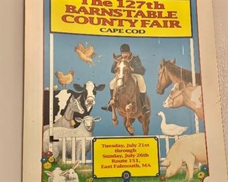 $30 - Mounted poster, 127th Barnstable County Fair as is, 15 in. (W) x 20 in. (H)