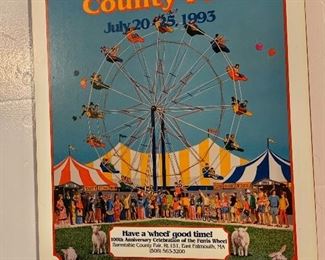 $40 - Mounted poster, Barnstable County Fair 1991 approx. 18 in. (W) x 22 in. (L)