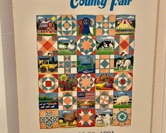 $40 - Mounted poster, Barnstable County Fair 1991 16 in. (W) x 20 in. (L)