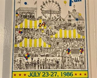 $40 - Mounted poster, Barnstable County Fair 1986, 16 in. x 20 in.