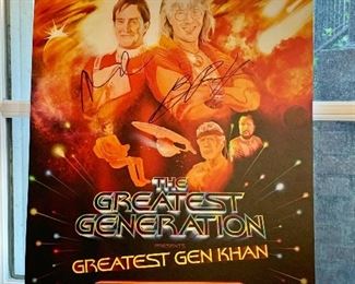 Autographed poster, unframed; 17" H x 11" W