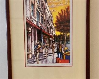 $75 - Joseph Harrison Snyder "Conn Ave at Dupont" print, framed; 20.5" H x 16" W