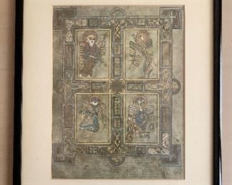$30 - Book of Kells reproduction giclee print #2; 18" H x 15" W