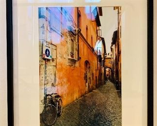 $60 - Claude Taylor, "Rome" street photograph, framed #3; 21" H x 17" W