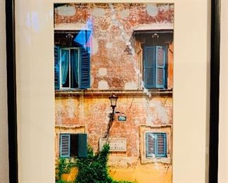 $60 - Claude Taylor, "Rome" Trastevere photograph #4, framed; 21" H x 17" W