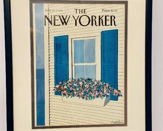 $100 - Judith Shahn The New Yorker (July 28, 1986) print; Framed 15.5" H x 13" W