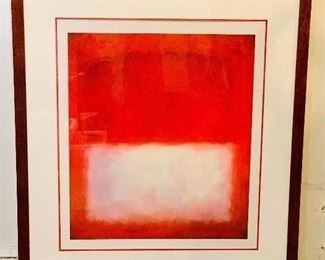 $75 - Mark Rothko framed poster print; 36.5" H x 29.5" W
