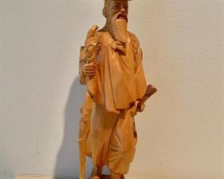 $20 - Asian wooden figure 11 1/2 in. H