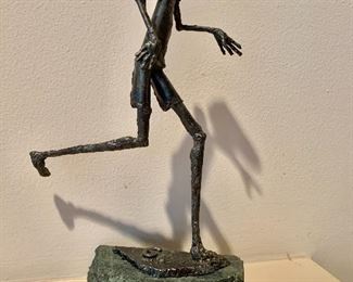 $275 - "Sunday Warrior" by Jim Goshorn steel/bronze; 11 in. H x 6 1/2 in. W x 2 1/2 in. deep