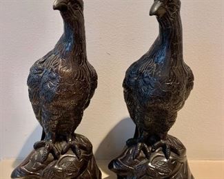 $75 - Metal bird bookends; each is 9" H