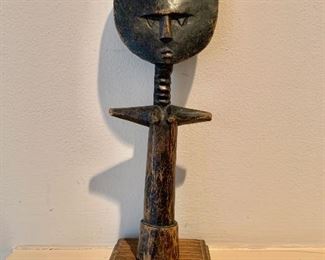 $60 - Akua Ba sculpture on wooden base; 11.5" H (on 3.5" base)