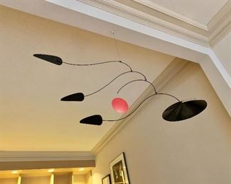 $240 - After Calder style mobile; approx. 42 in. W x 34 in. H