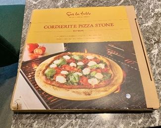 $30 - New Sur le Table 16 1/2 in. round pizza stone in box