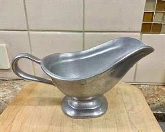 $20 - Large gravy boat, Wilson Armetal; 9 in. L x 5 in. H