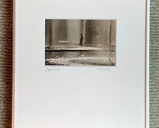 $60 - "Water II" Framed signed photograph; 14" H x 11" W