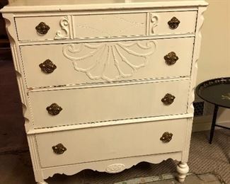 Painted antique highboy