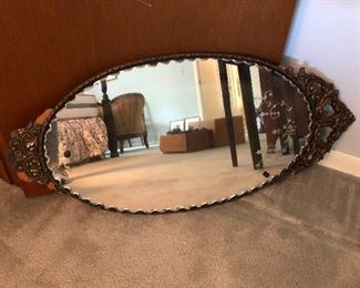 Etched wall mirror