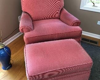 Armchair with matching ottoman
