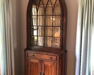 Antique cabinet with velvet lined hutch! A must see!