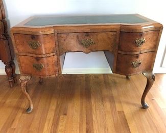 Antique desk with leather top....