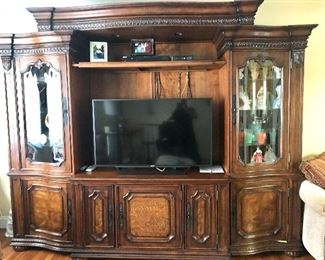 Large Entertainment Armoire/China Cabinet w/Lighting