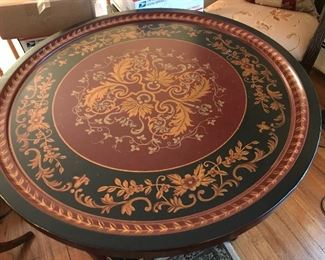 Decorative Wood Round End Table