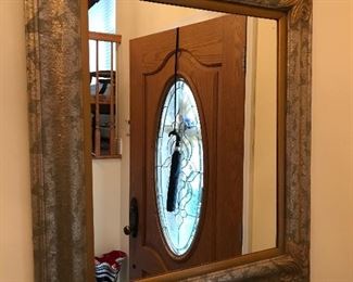 Golden Framed Square Wall Mirror