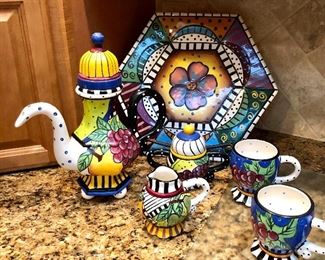 Studio Designworks Hand painted Pottery -     
Coffee/Tea Set