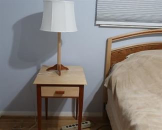 one  of  two  custom  made  end  tables,  hand  made  lamp