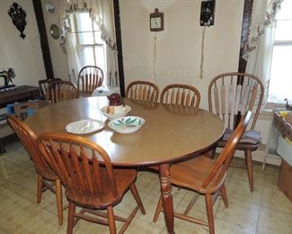 table with eight chairs