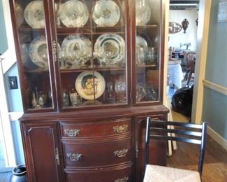 mahogany china cabinet, collections