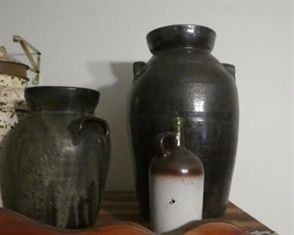 Antique pottery jugs