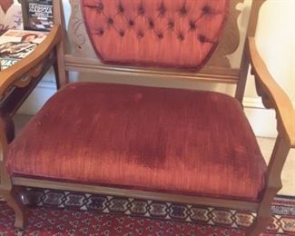 Victorian parlor bench