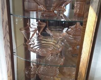 Nice collection of pink depression glass