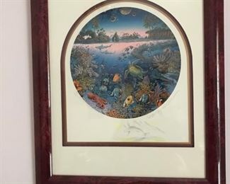  'Planetary Choir' framed and signed artist's proof limited edition 41/100 by world renowned marine artist Robert Lyn Nelson 