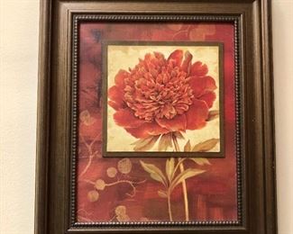 $12 Framed wall floral art 
