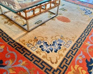 $550 - Danish, wool and jute rug.  140"L; 98"W