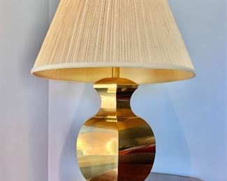 $75 - Brass table lamp - 30"H; 20"Diam