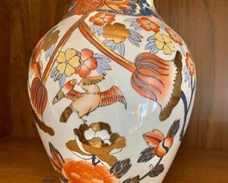 $50 - Floral vase - 10"L; 7"Diam